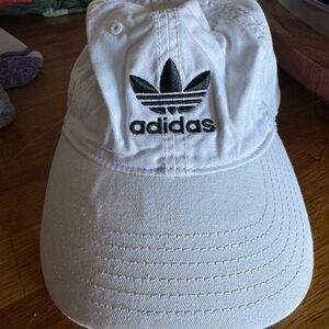 Adidas Classic White Cap with Black Trefoil